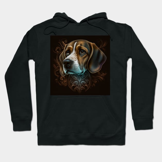 Abstract Beagle Hoodie by Enchanted Reverie